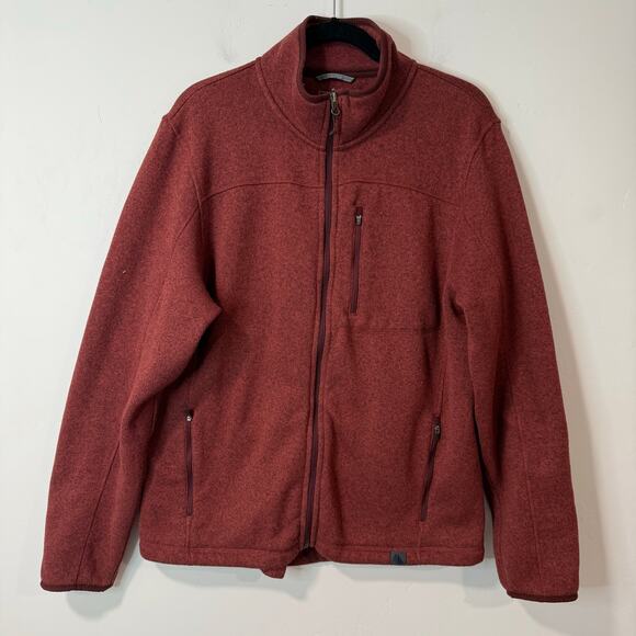 L.L. Bean Men's Sweater Fleece Full-Zip Jacket Red Large Reg - Picture 1 of 6